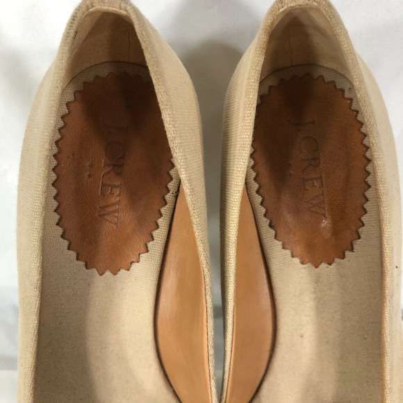 J.Crew Women's Canvas Espadrille Wedge Heel Size 9 A1244 Jute Sole - Picture 10 of 11